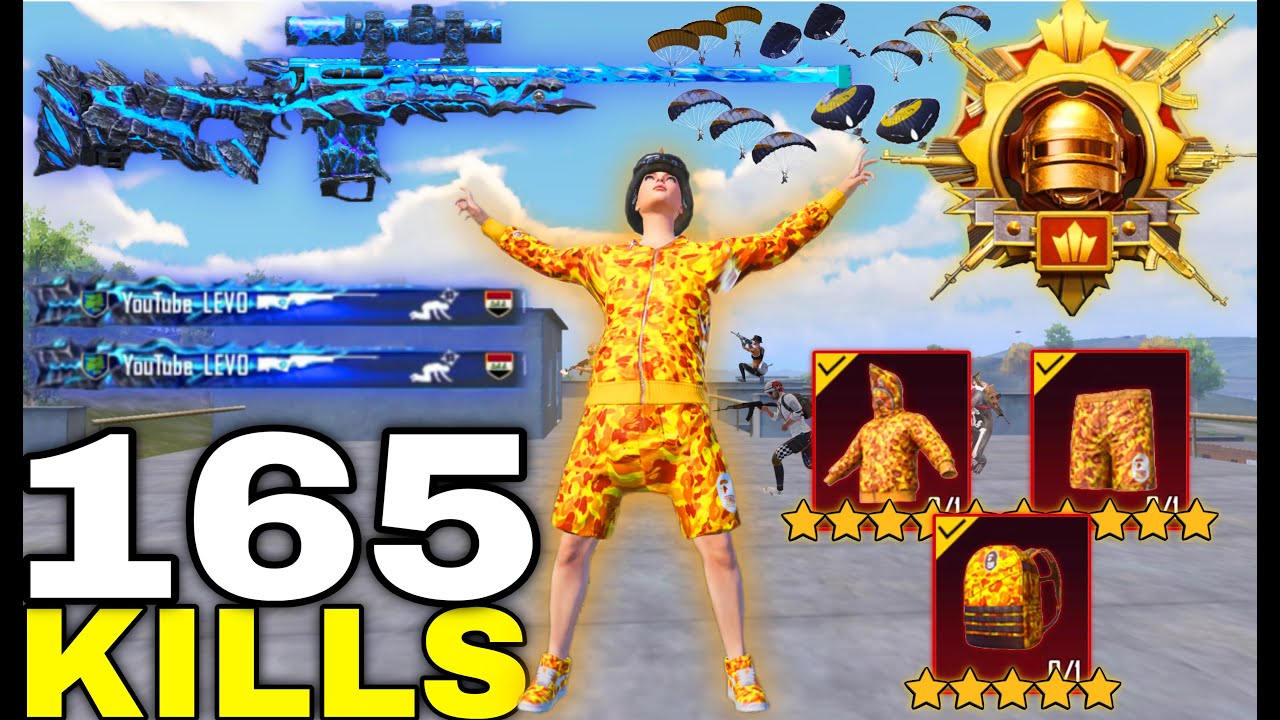 165 KILLS🔥MY NEW BEST GAMEPLAY with BAPE OUTFIT😱 PUBG MOBILE
