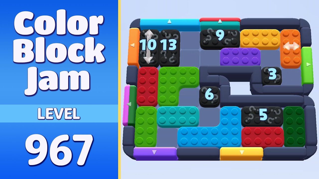 Color Block Jam Level 967 (968) | Every Puzzle Solved! 🎯
