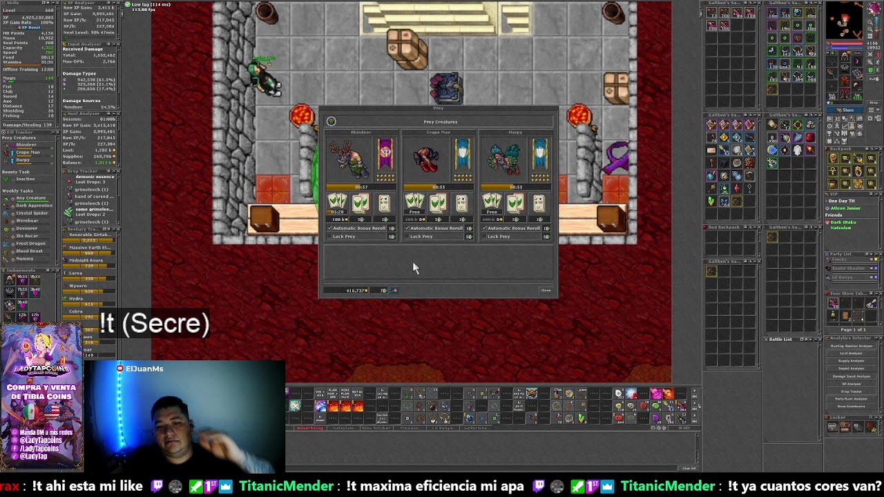🔴EN VIVO: Sorcerer 650+ Hunt Ingol SOLO  | #tibia #hunt #MS