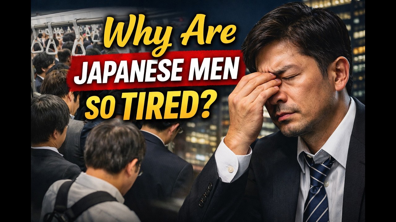 Why Are Japanese men so tired | Walking in Osaka, Japan.