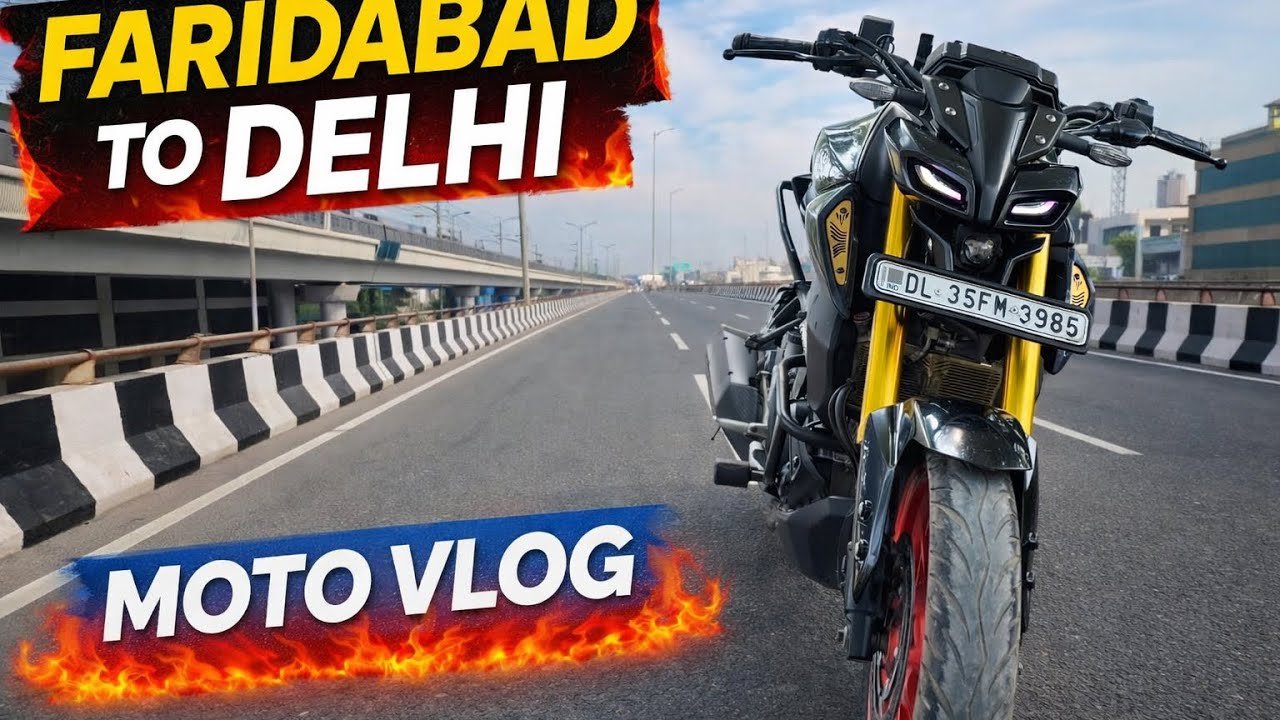Faridabad to Delhi 🏍️ | Morning Ride | Empty Roads Moto Vlog