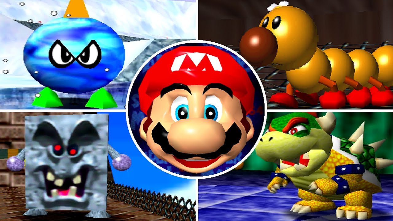 Super Mario 64 - All Bosses