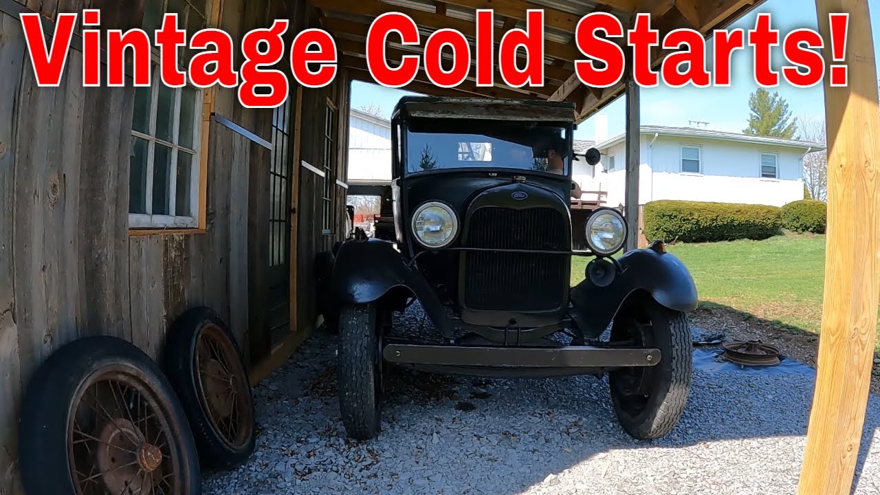 Vintage Car Cold Starts! 1940 Mercury, 1946 Studebaker, 1929 Ford, 1959 Willys