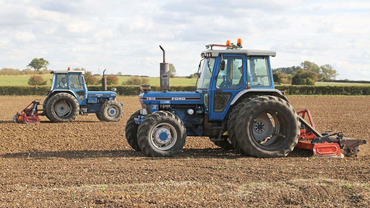 Classic 1991 Ford 7810 III x2 power harrowing | Maschio | Farming with Ford DVDs