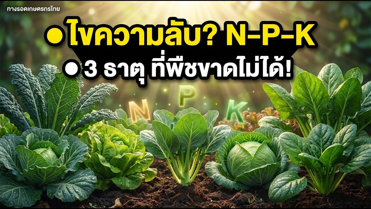 N-P-K คืออะไร? ธาตุอาหารหลักของพืชที่เกษตรกรต้องรู้