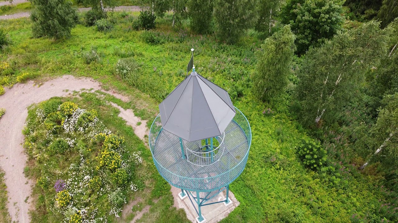 DJi Mavic Mini Rocket Quickshot of a viewtower in Kotka, Finland on 22.7.2020