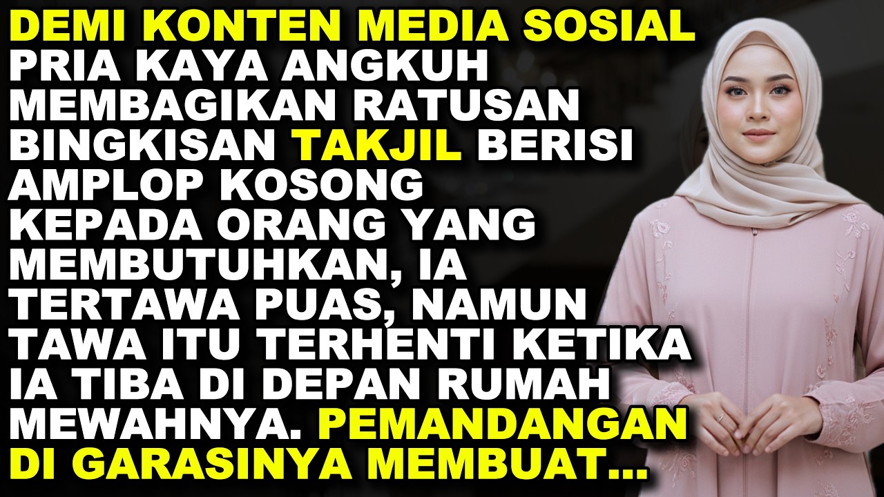 ORANG KAYA SOMBONG BAGIKAN AMPLOP TAKJIL KOSONG PADA ORANG YANG MEMBUTUHKAN - SAAT PULANG IA SYOK...