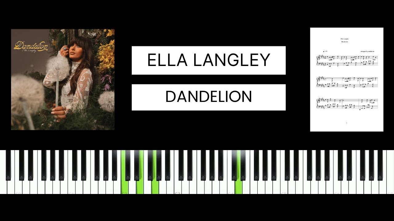 Ella Langley - Dandelion (BEST PIANO TUTORIAL & COVER)