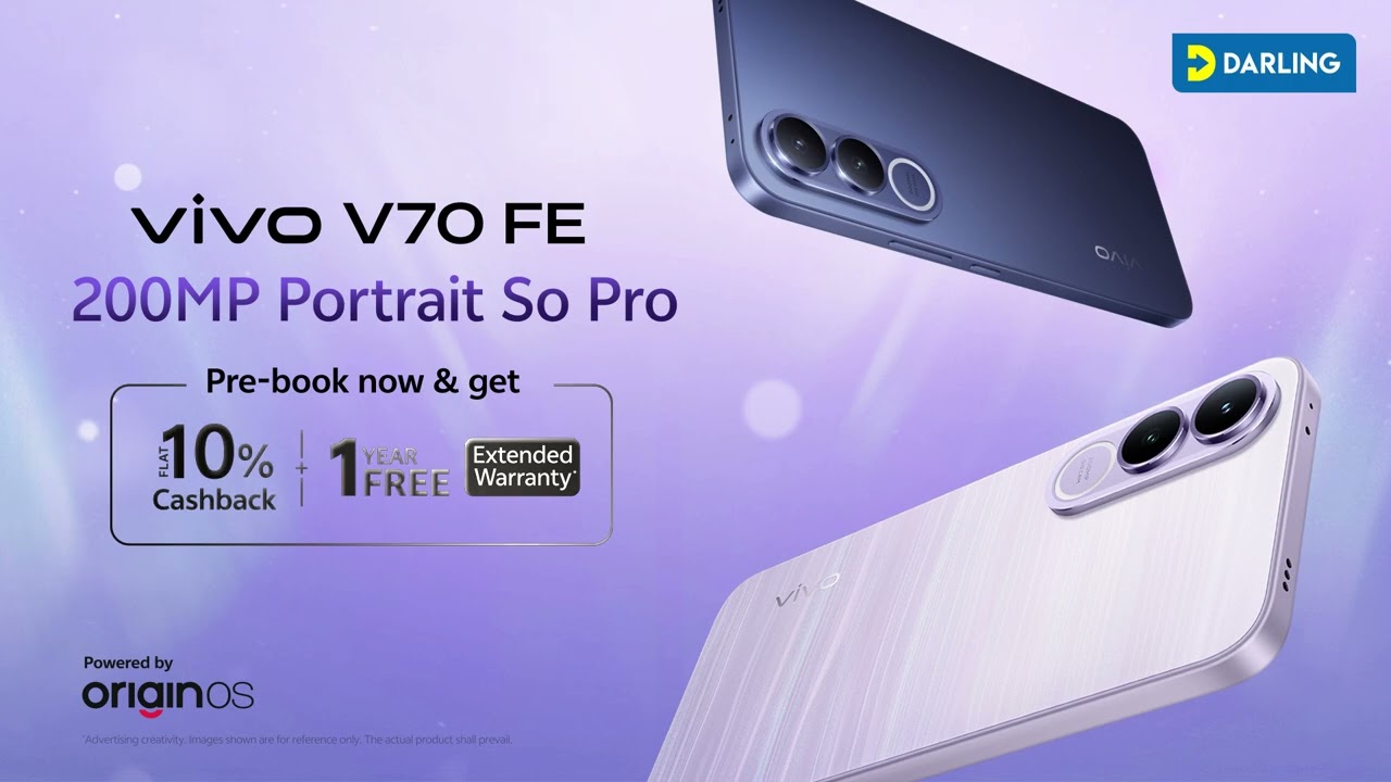 Vivo V70 FE | 200MP Portrait So Pro | Pre-Book Now & Save Big!
