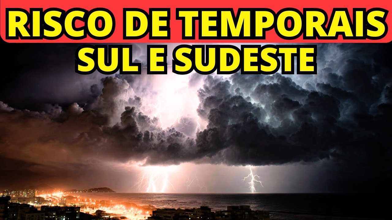 🚨ATENÇÃO: SEGUE O ALERTA DE RISCO DE TEMPORAIS ENTRE O SUL E SUDESTE NESTA SEXTA