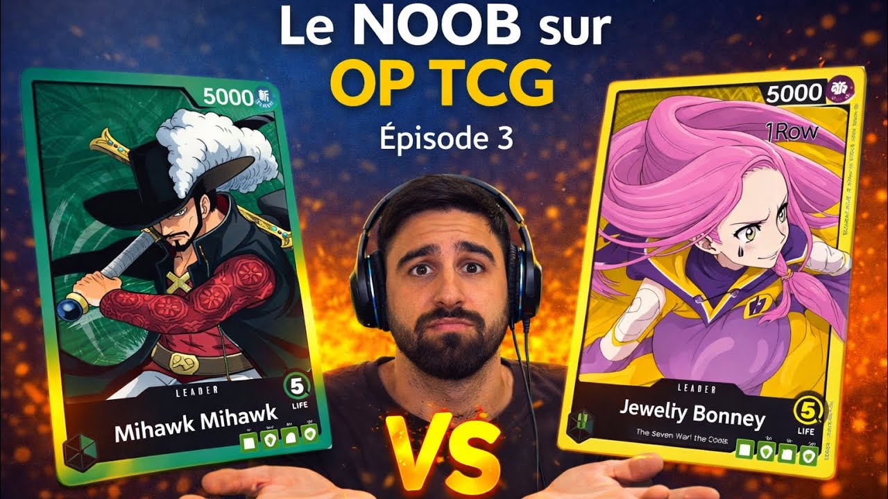 🎴 Le noob sur OP TCG – Épisode 3 : LE DECK JAUNE 😤 Mihawk 🗡️ VS Bonney ⚡