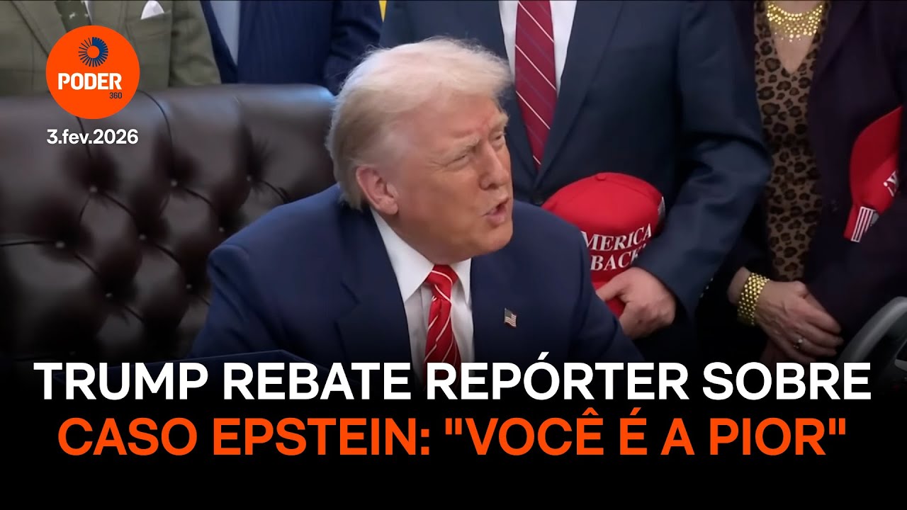 Trump rebate repórter sobre caso Epstein: 