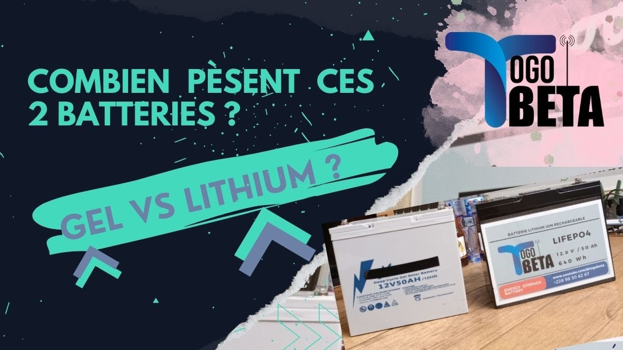 Batterie Gel et Batterie Lithium, la diff&eacute;rence de poids