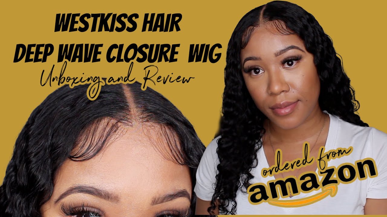 Deep Wave Closure Wig Review and unboxing | WEST KISS Hair