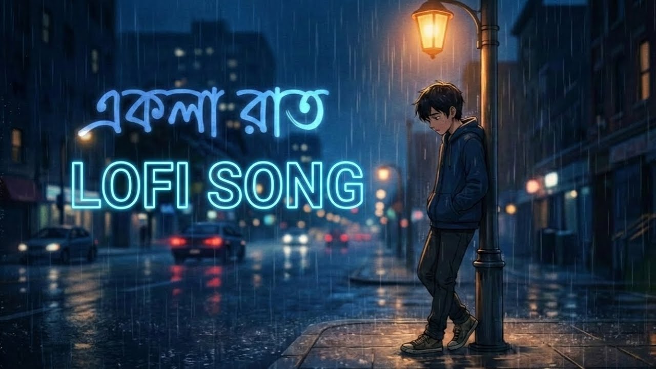 Ekla Raat 🌙 | Bengali Sad Lo-fi Song | Rainy Night Chill | Study • Sleep • Relax