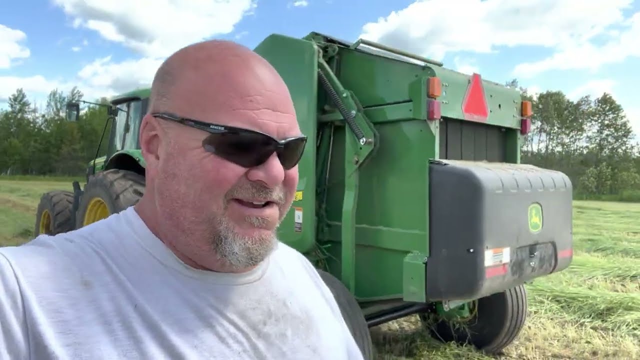 Round Baling High Moisture Rye!!!