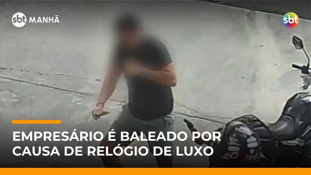 Empres&aacute;rio &eacute; baleado em tentativa de latroc&iacute;nio por rel&oacute;gio de luxo em Recife | #SBTManh&atilde;