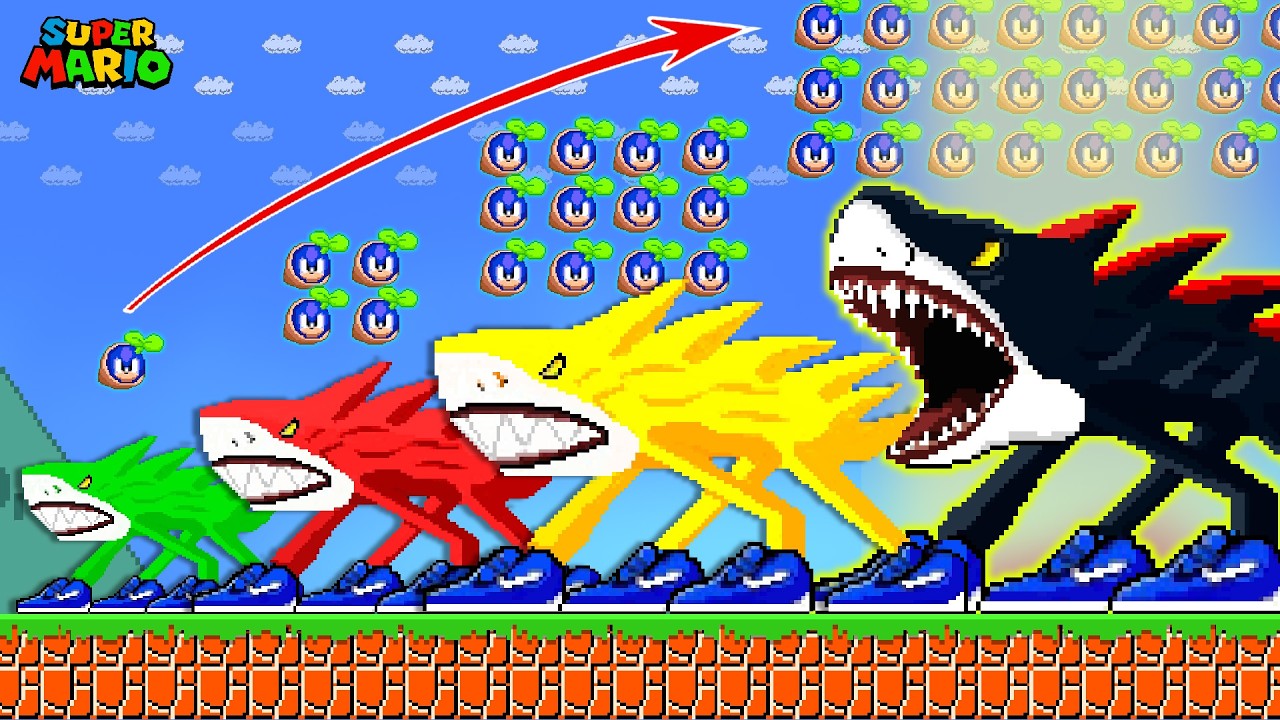 Upgrading Tralalero Tralala to Biggest with 1.000.000 Seeds in Super Mario