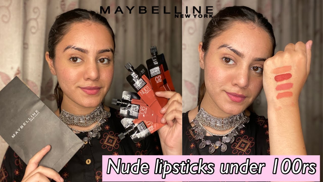 Maybelline lipsticks under 99rs/ Best nude lipsticks/ kp styles