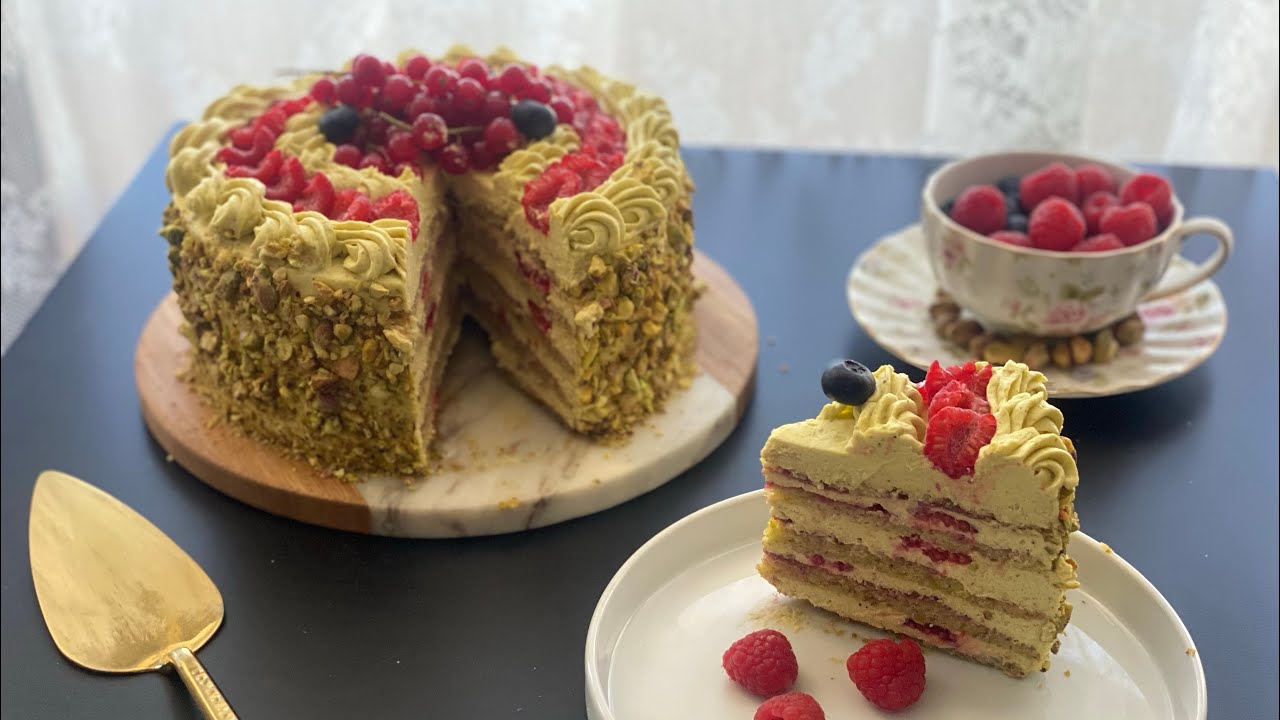 Recette de russe pistache aux framboise