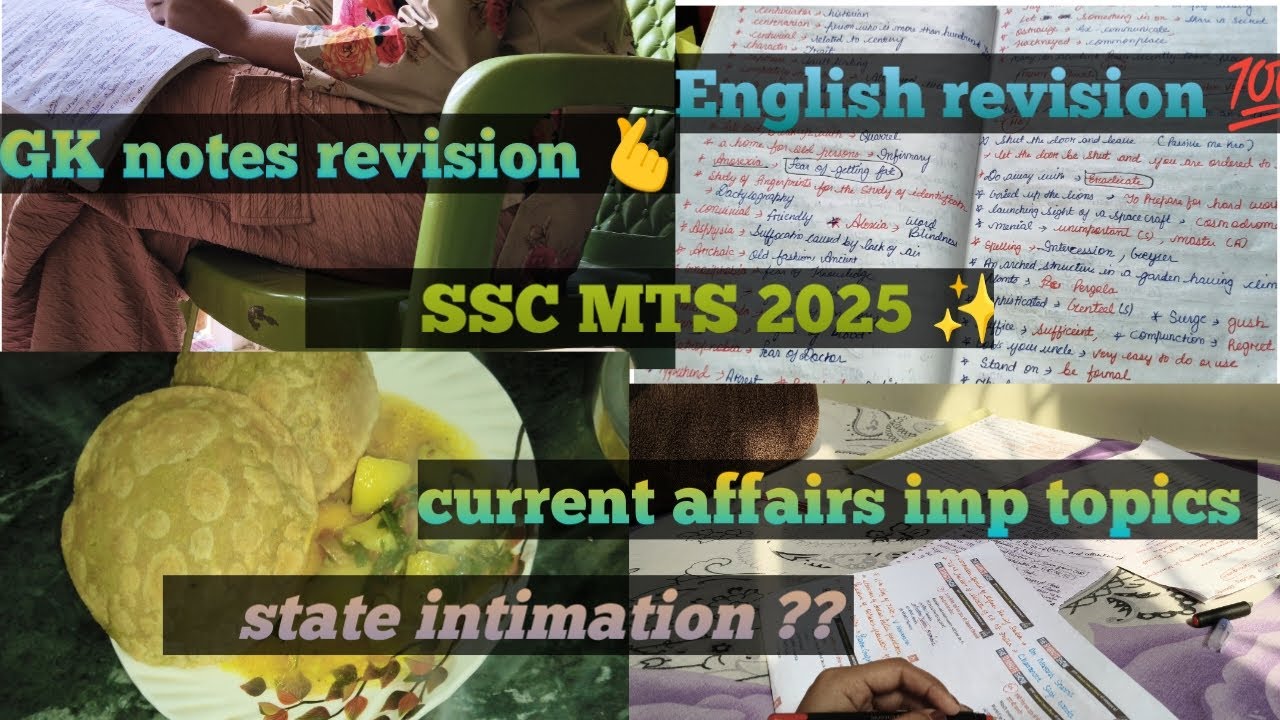 SSC MTS Study vlog 2025 ✨🫰| city intimation?| Study motivation| english| current affairs ✨| ytshorts