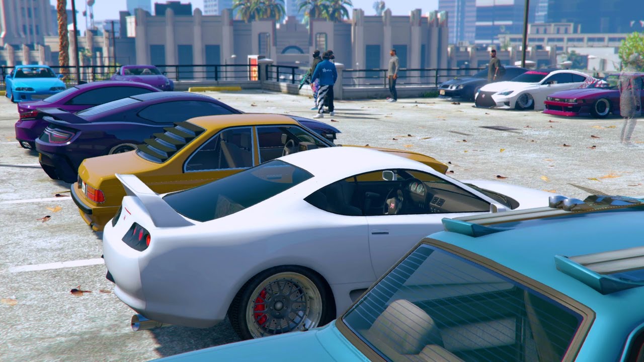GTA5 DOWNTOWN EXOTICS🔥CLEAN STANCE CARS CRUZIN🥶