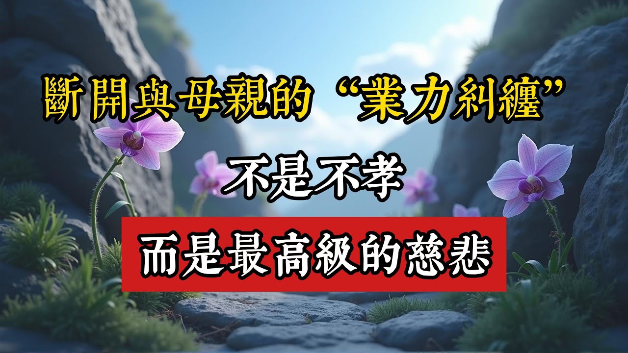 斷開與母親的「業力糾纏」，不是不孝，而是最高級的慈悲。 #佛法 #人生感悟 #正能量 #能量療愈 #心靈成長 #菩提解脫道#原生家庭 #母女关系 #情绪勒索 #心理学#界限感 #讨好型人格#禅宗智慧