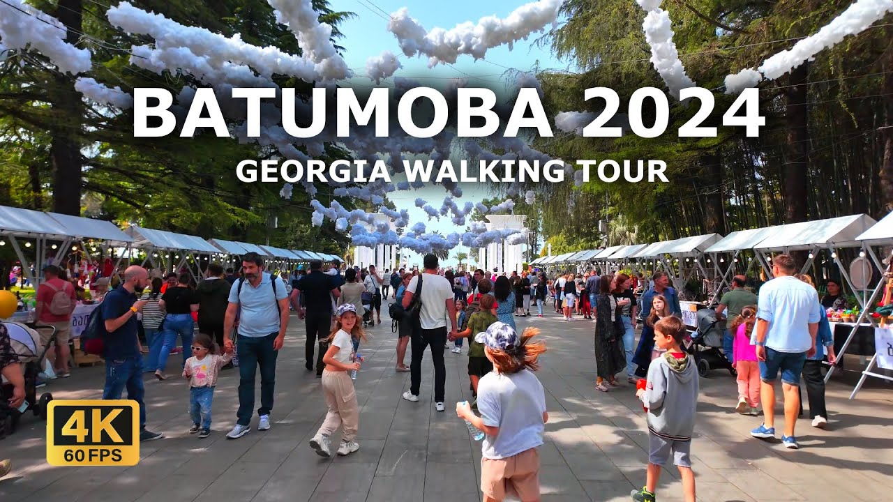 BATUMOBA 2024: Batumi, Georgia walking tour 4K 60 FPS
