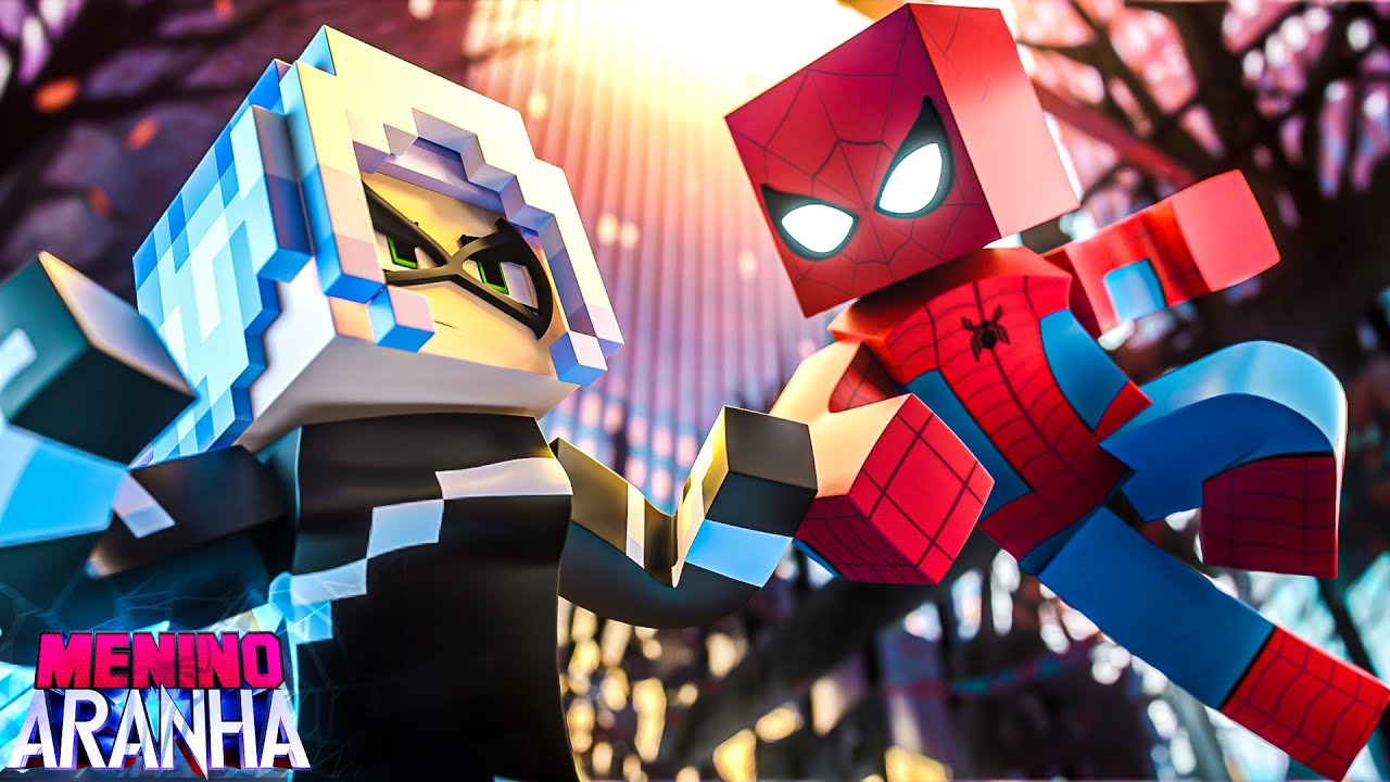 Minecraft: MENINO ARANHA - LUTA CONTRA A GATA NEGRA! #523
