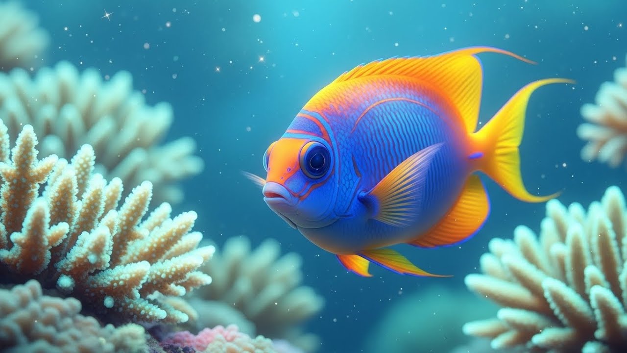 Underwater Relaxation 🐠 Exotic Coral Reef Fish | Gentle Piano & Ocean Ambient Healing