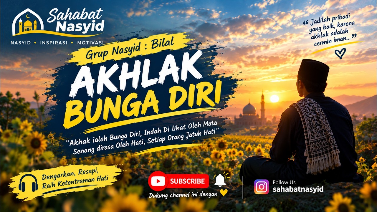 Nasyid | Bilal - Akhlak Bunga Diri (Lyrics Video)