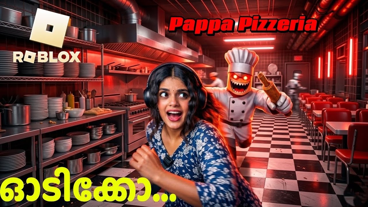 Escape Pappa’s 🍕Pizzeria ROBLOX😱 | Malayalam 
