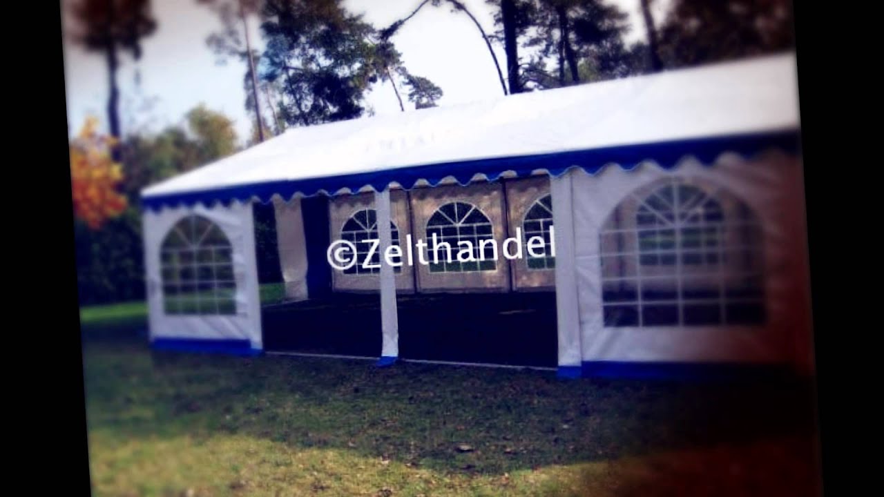 Pruduktvideo von Zelthandel.de: Partyzelt blau-weiss 3x8 m