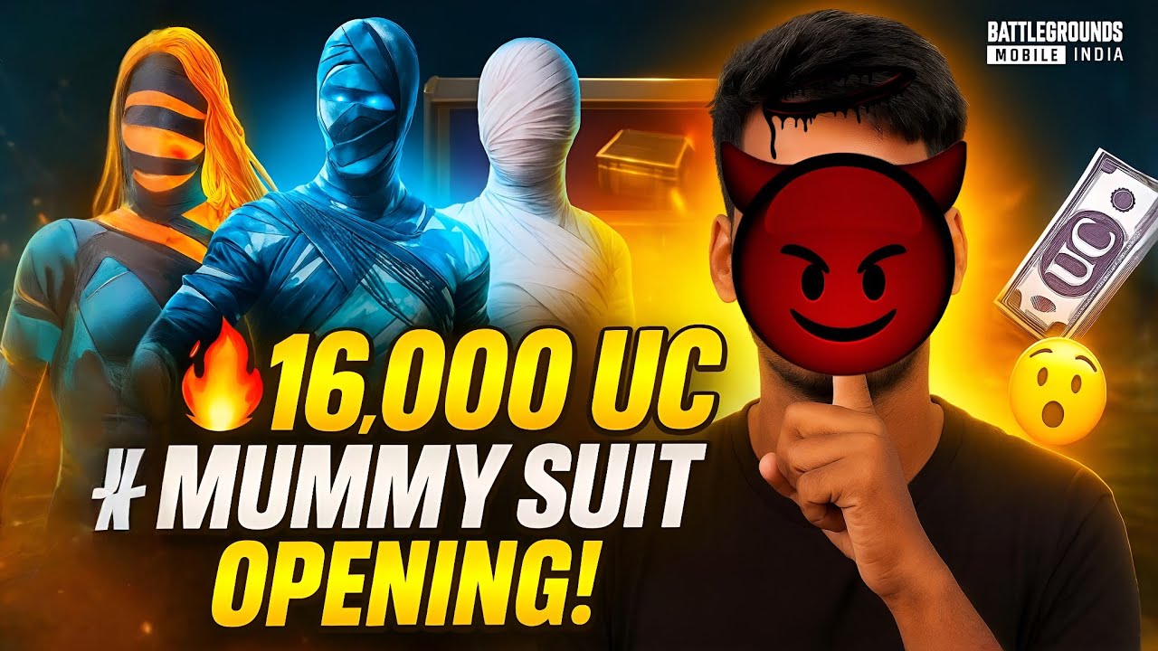 NEW ICE MUMMY SET CRATE OPENING IN BGMI 🤯| 16,000 UC |NEW MUMMY SUIT CREATE OPENING! 💥 16k UC SPENT!