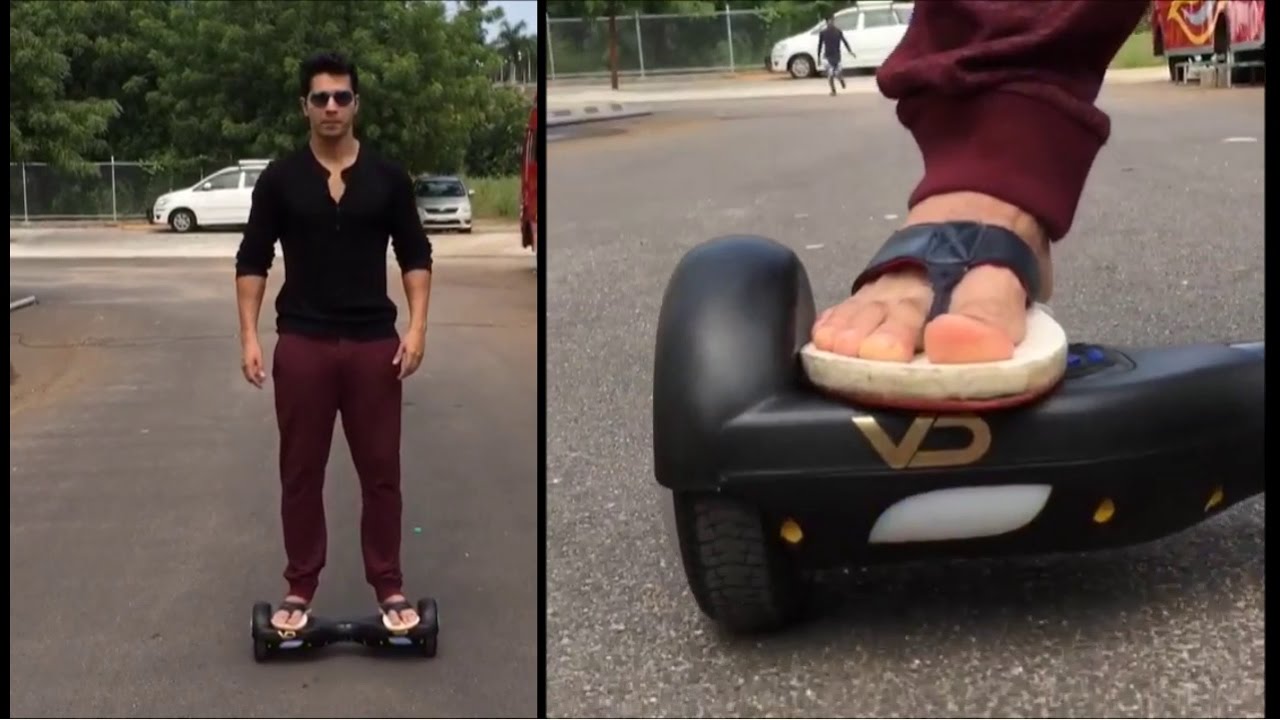Varun Dhawan uses Hoverboard