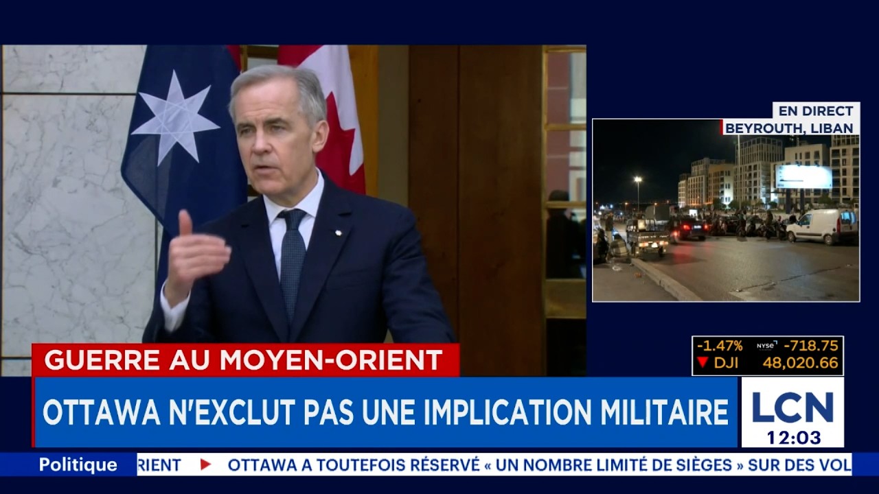 Guerre au Moyen-Orient: le Canada n'exclut pas une implication militaire