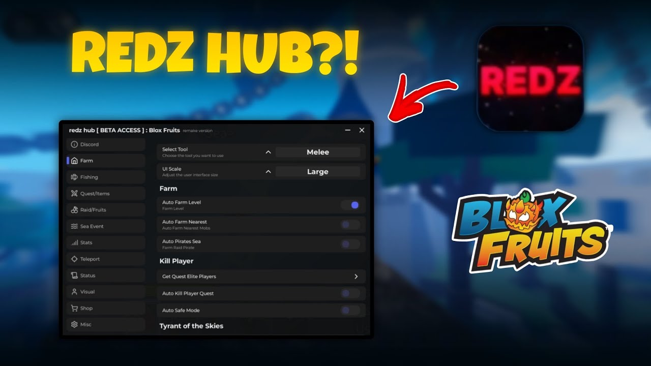 Blox Fruits Script REDZ HUB No Key - New Update!! 