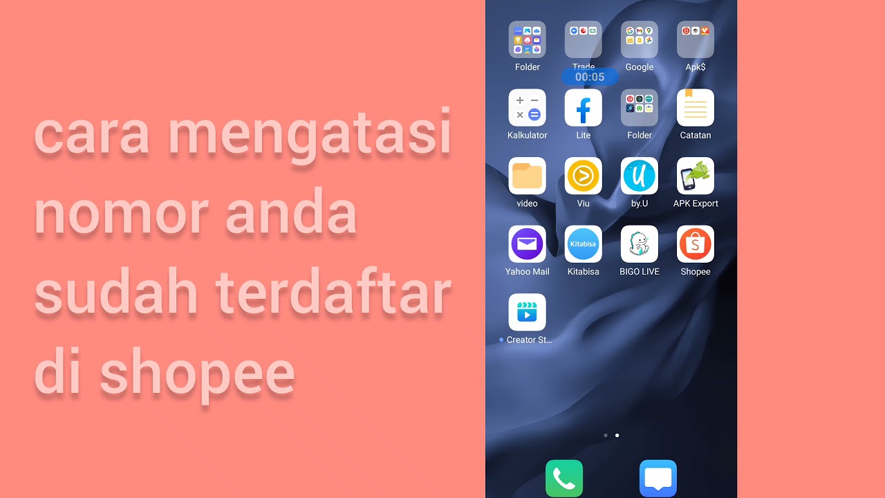 Cara mengatasi nomor anda sudah terdaftar di shopee