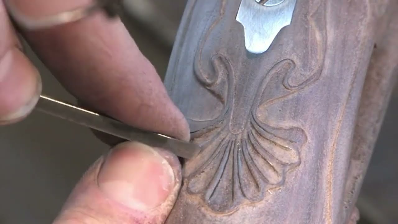 English Muzzleloader Relief Carving with Mike Miller | American Pioneer Video