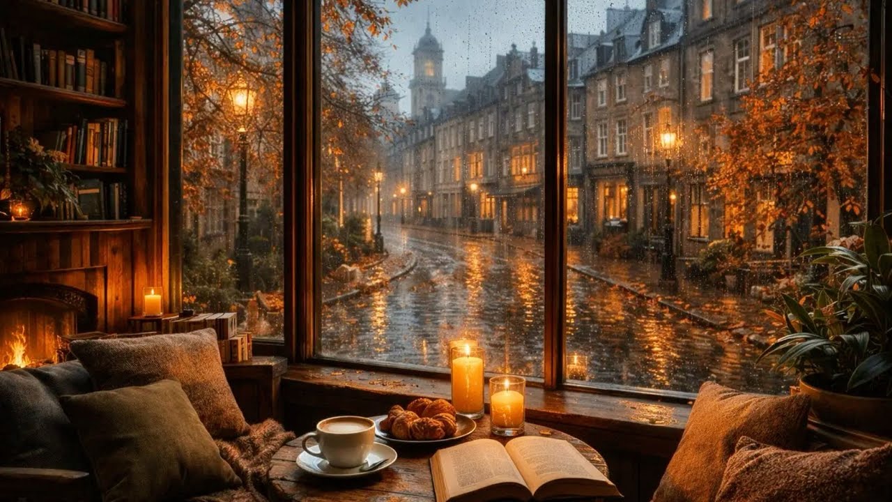 Кофе, книги и дождь ☕📖Расслабляющая лоу-фай джазовая атмосфера для спокойных вечеров