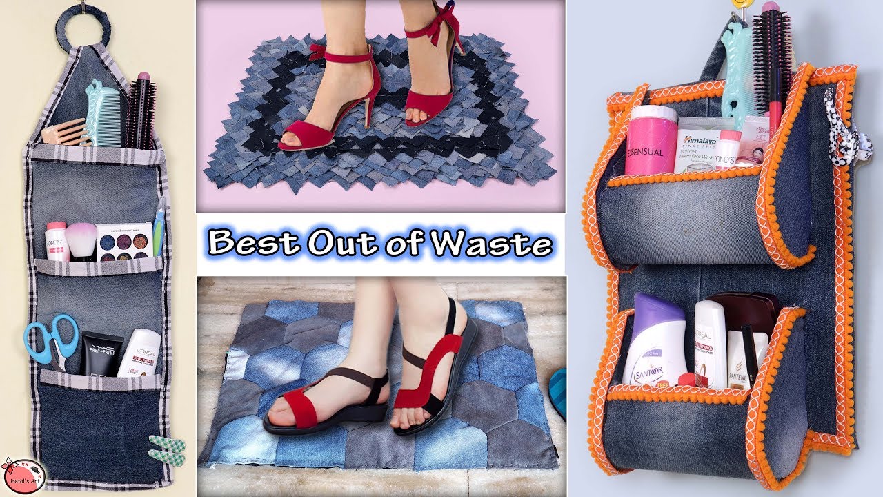Reuse.. Old Jeans !!! 6 UseFull DIY Home Organization & Doormats Ideas