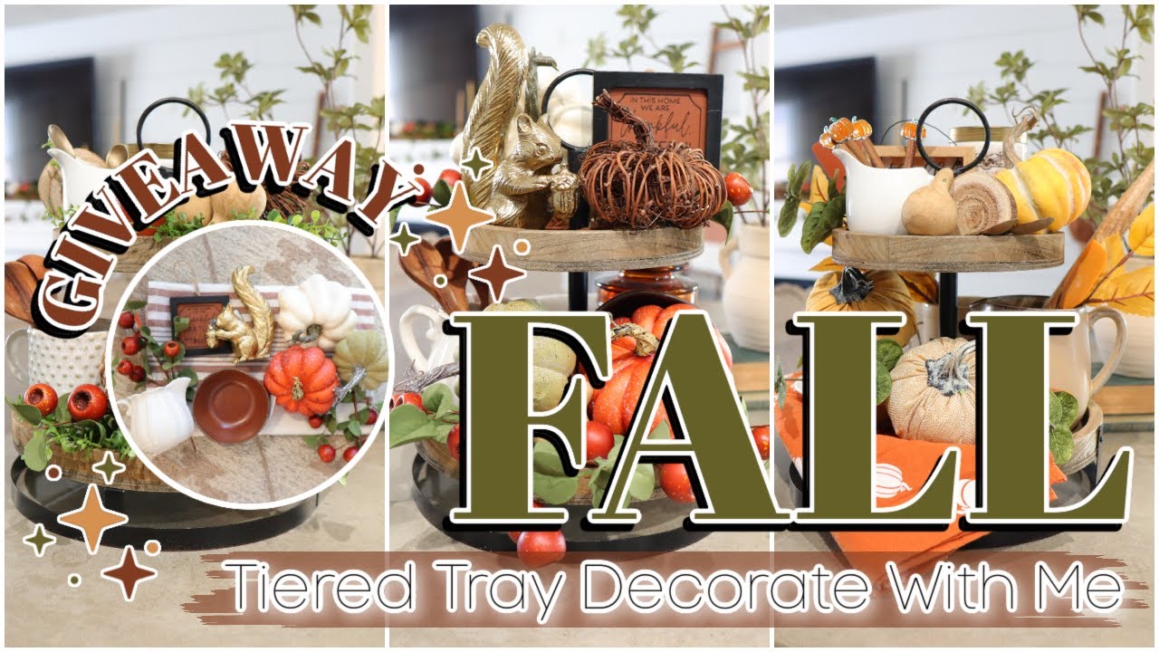 2021 FALL TIERED TRAY DECORATE WITH ME | FALL TIERED TRAY DECORATING IDEAS | FALL DECORATE WITH ME