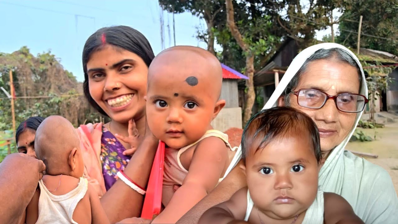 আজ হঠাৎ করে মায়া কেন টাক্কু মাথা ন্যাড়া করল, village vloger Bangladeshi 