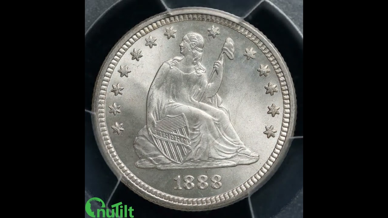 Pristine Seated Liberty Quarter 1888 25c PCGS MS68