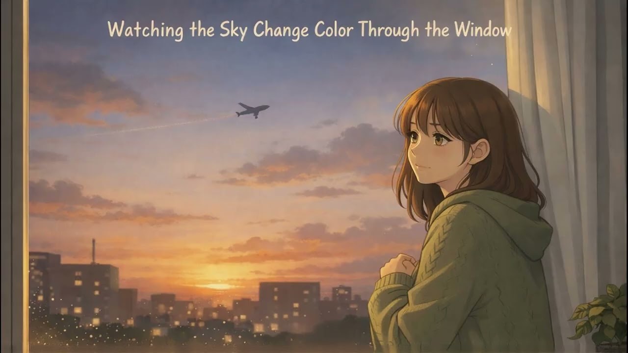 ☁️ Watching the Sky Change Color Through the Window | Calm Evening Lo-fi【ZynthTone】