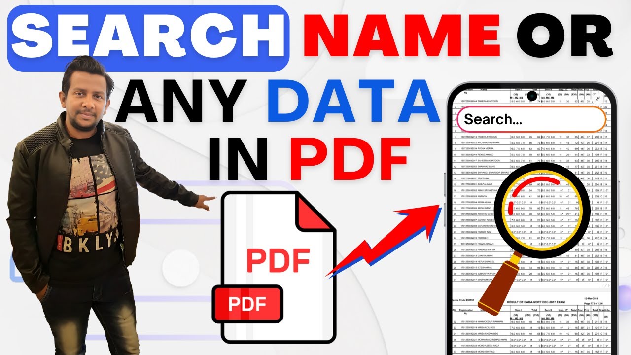 How to Search Name in PDF File in Mobile | How to Get Search Option in PDF File