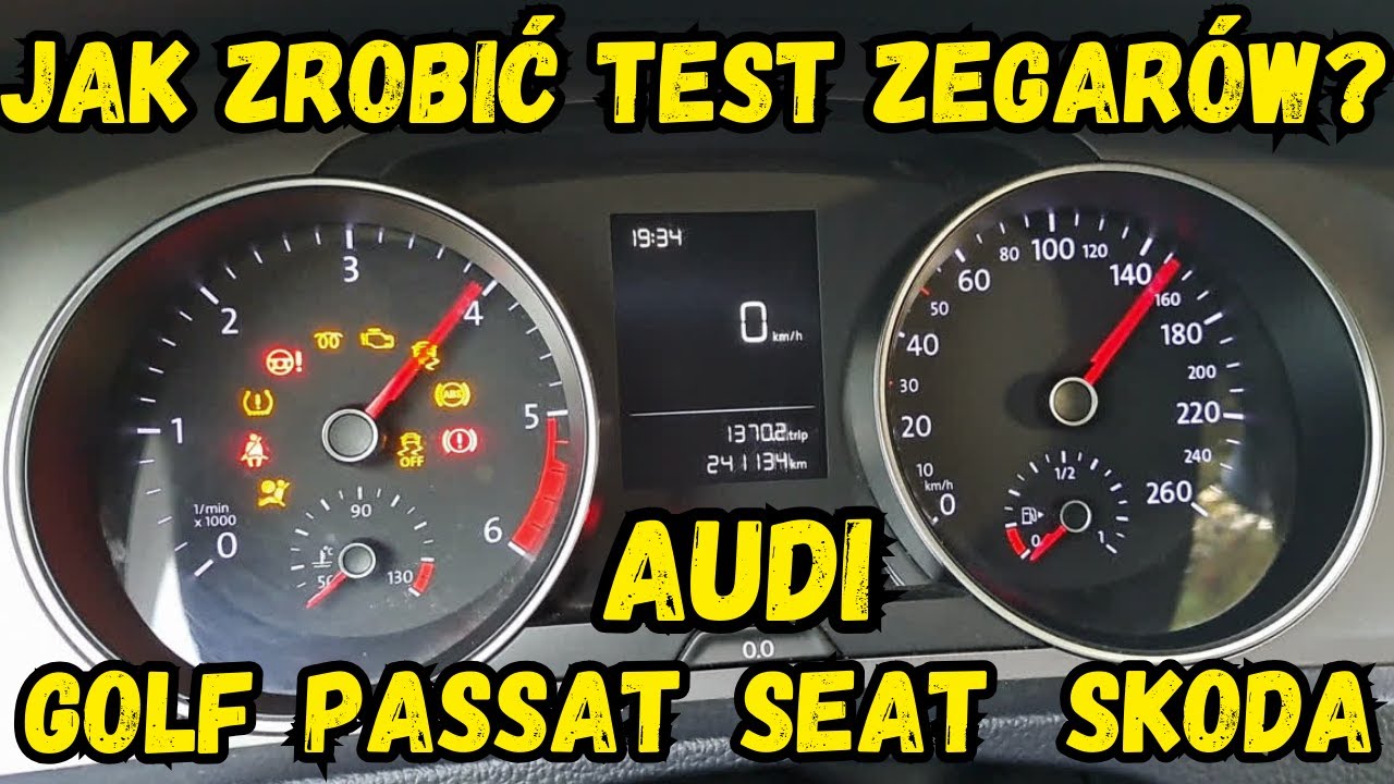 Jak włączyć test zegarów vcds/ Audi/ Golf/Passat/Seat Skoda
