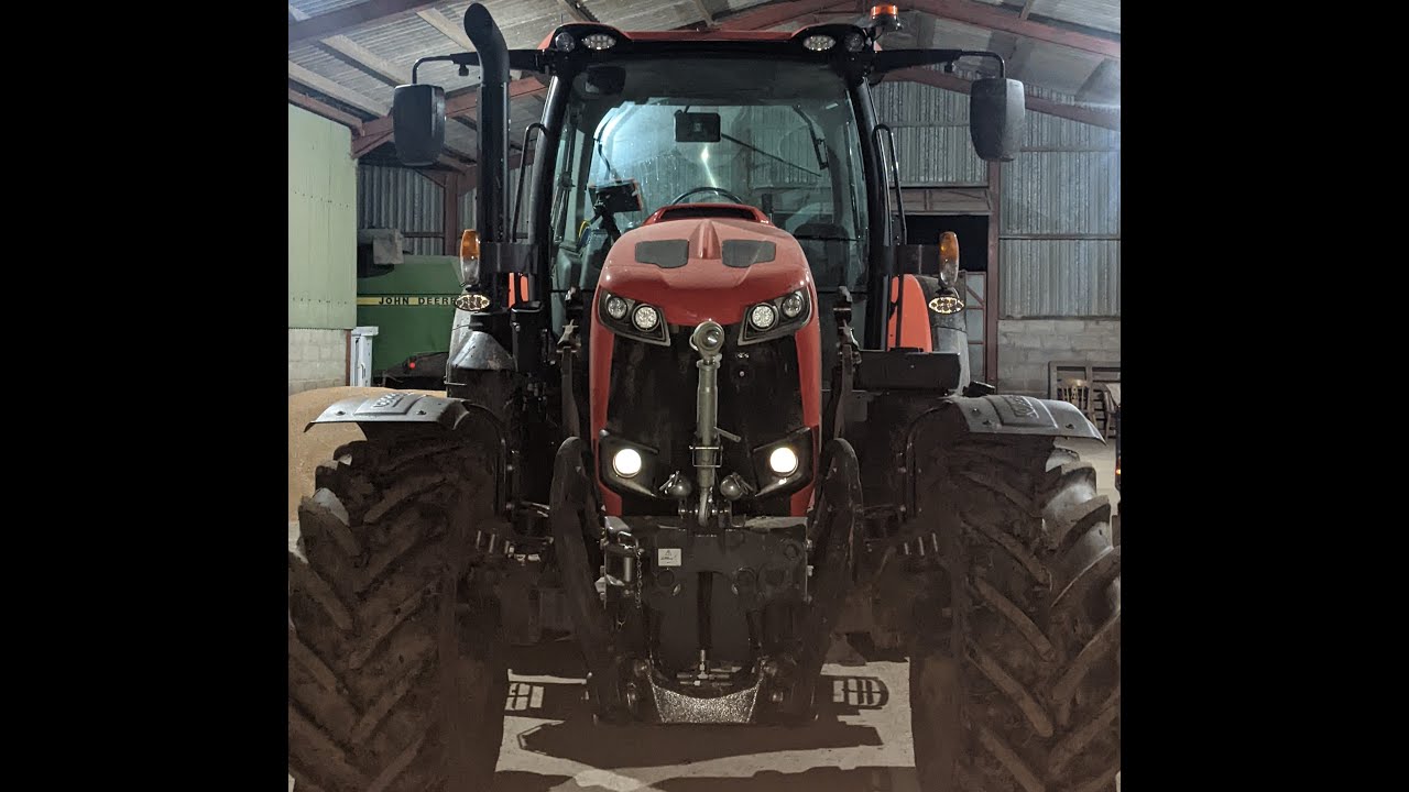 Putting the front end loader back on the Kubota M6 for the first time