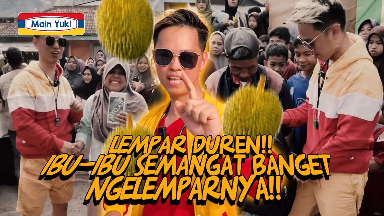 LEMPAR DURENN! IBU2 Semangat banget NGLEMPARNYA! Sampe2 ada yang ngga DOYAN #games #lomba