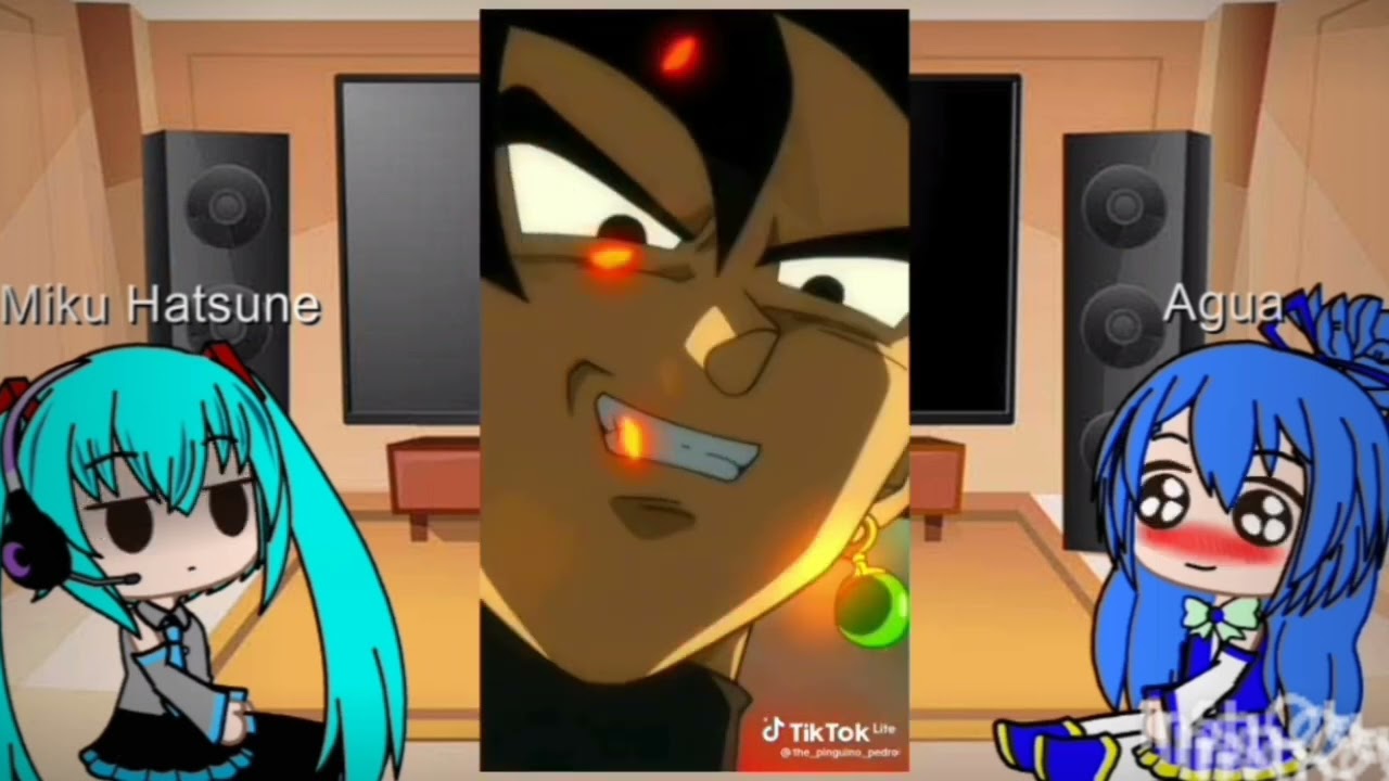 Agua y Miku Hatsune reaccionan a Goku y Black 😉😉